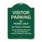 Signmission Designer Series-Visitor Parking By Permit Only No Public Parking Sign, 24" x 18", G-1824-9871 A-DES-G-1824-9871 - alternate 1
